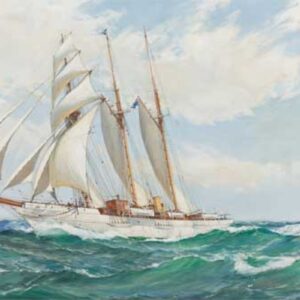 Montague Dawson A Sunny Morning, Full Sail